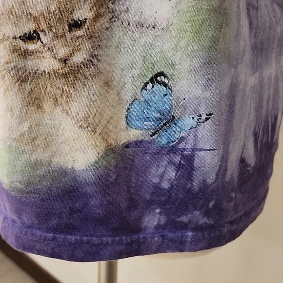 The Mountain 10 Kittens Classic Cotton T-Shirt Unisex size Medium Tie Dye Purple - Picture 6 of 10